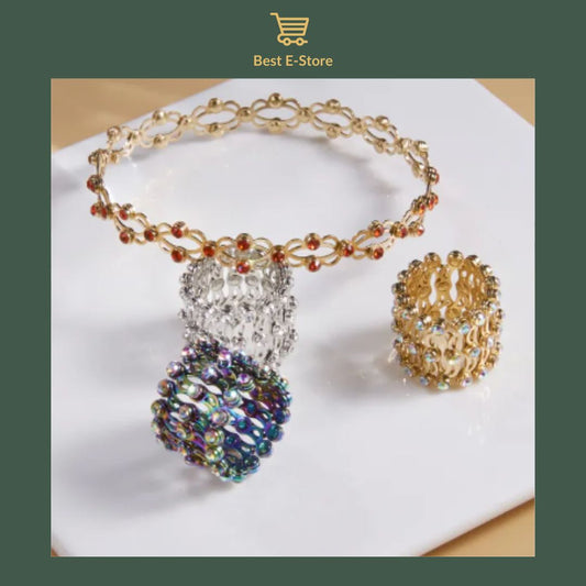 🎁 Täydellinen lahja: Muunneltava rannerengas, jossa kimalteleva CZ Glamour 💎