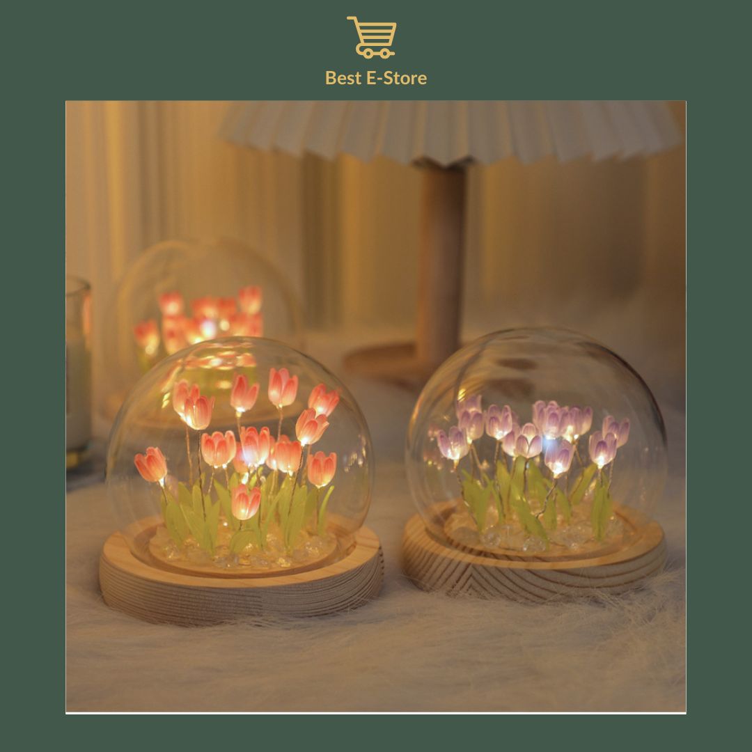 ✨ Enchanting Tulip Lamp:  Cozy Ambiance & Perfect Gift Idea