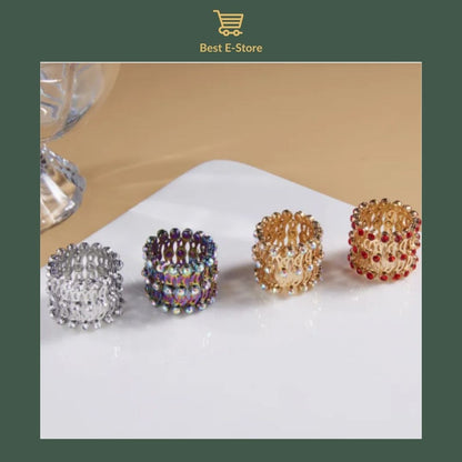 🎁 El regalo perfecto: Anillo brazalete convertible circonitas brillantes Glamour 💎
