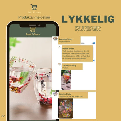 🌼Floral Fusion: Dobbeltveggede Glasskopper