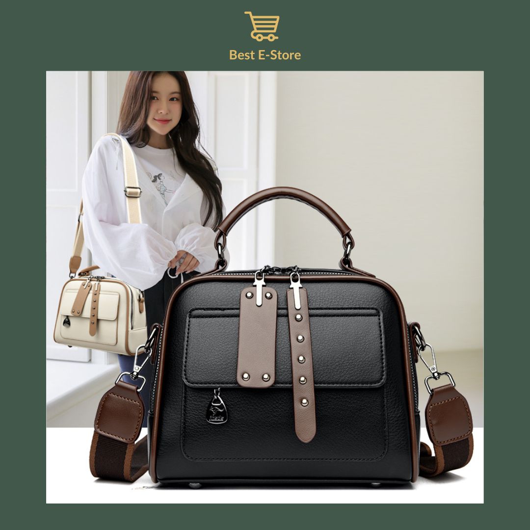👜 Elégant sac à bandoulière en cuir: Stylé et spacieux ✨