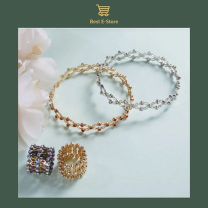 🎁 Täydellinen lahja: Muunneltava rannerengas, jossa kimalteleva CZ Glamour 💎