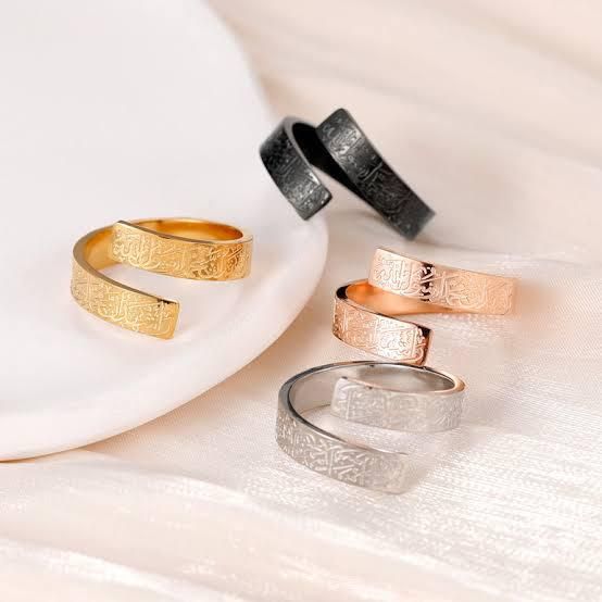 Big Offer! 🕌 Pack of 3 Islamic Jewelry – Ayat ul Kursi Bracelet, Bar Necklace & Ring ✨ Gift Set for Him & Her
