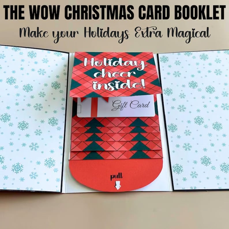 ⏰LAST DAY 50% OFF - 🎅✨Handmade Christmas Gift Card Holder