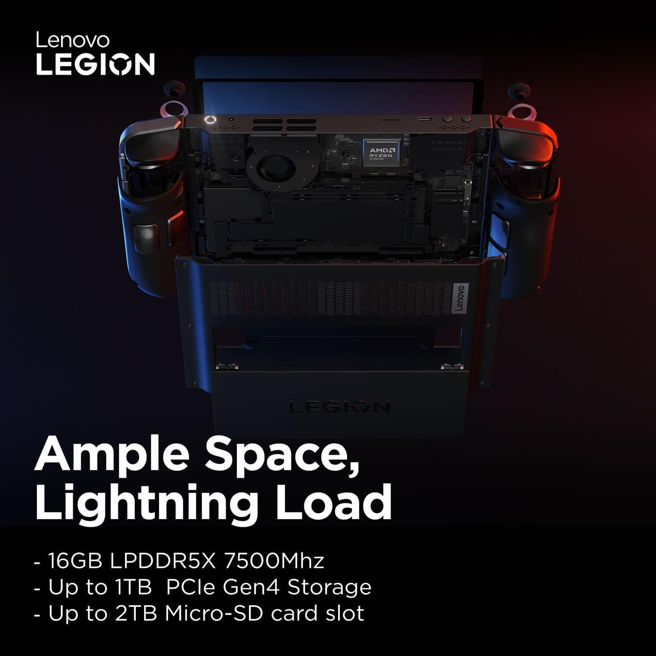 Lenovo Legion Go Handheld Gaming with Carry Bag, 8.8"